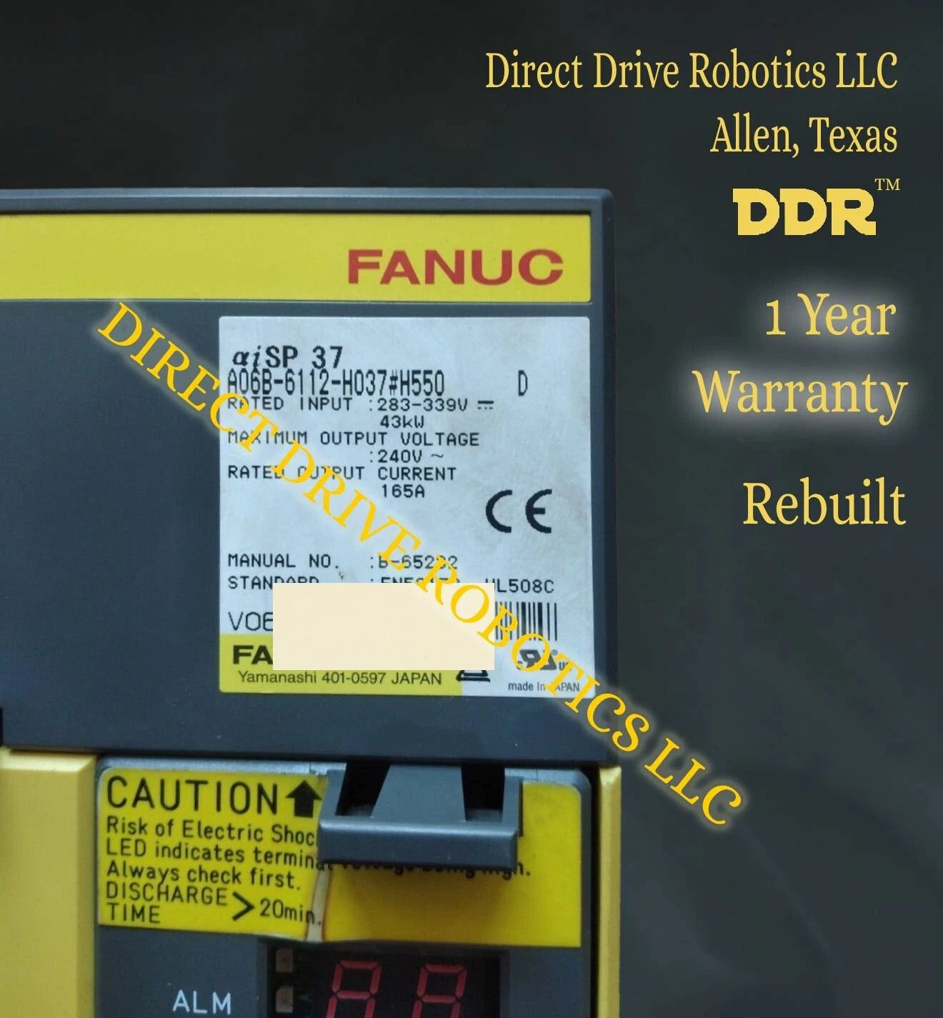 Fanuc A06B-6112-H037#H550 - Rebuilt with warranty