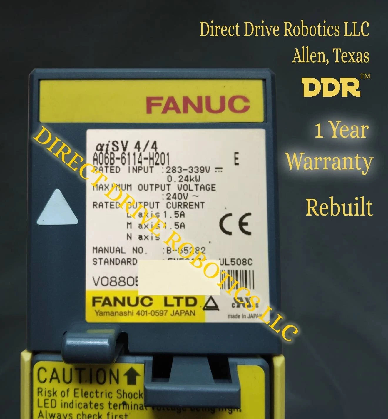 Fanuc A06B-6114-H201 - Rebuilt with warranty