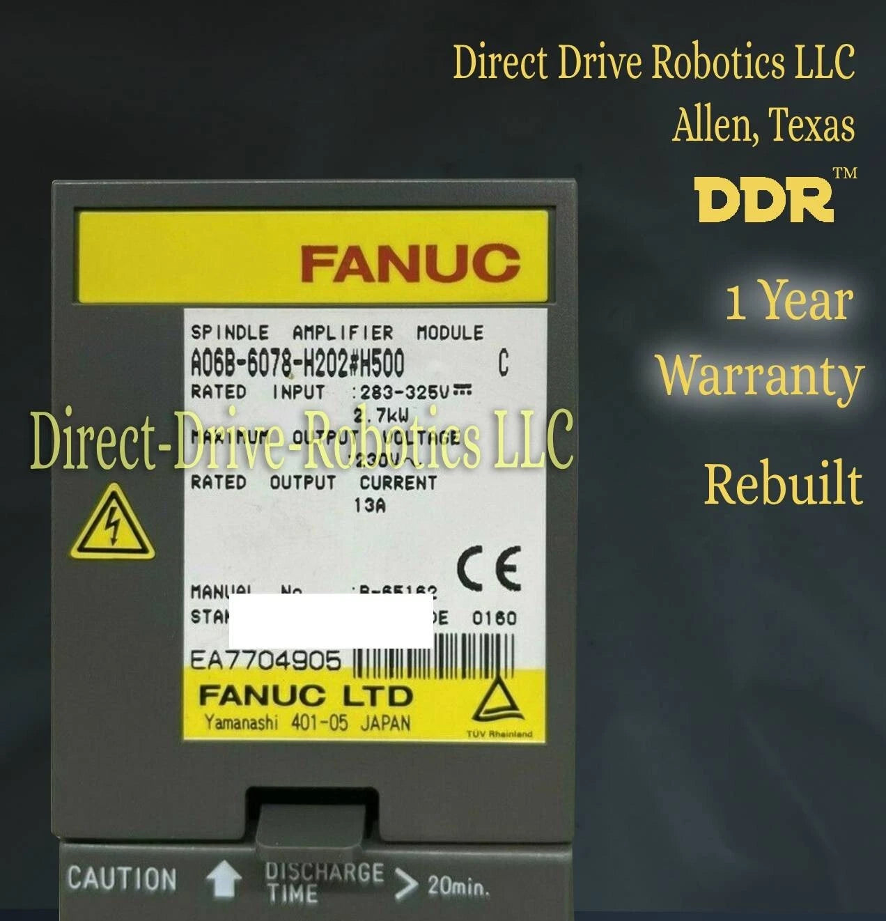 Fanuc A06B-6078-H202#H500 - Rebuilt with warranty