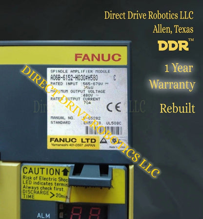 Fanuc A06B-6152-H030#H580 - Rebuilt with warranty