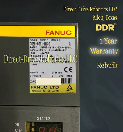 Fanuc A06B-6091-H130, Rebuilt with warranty