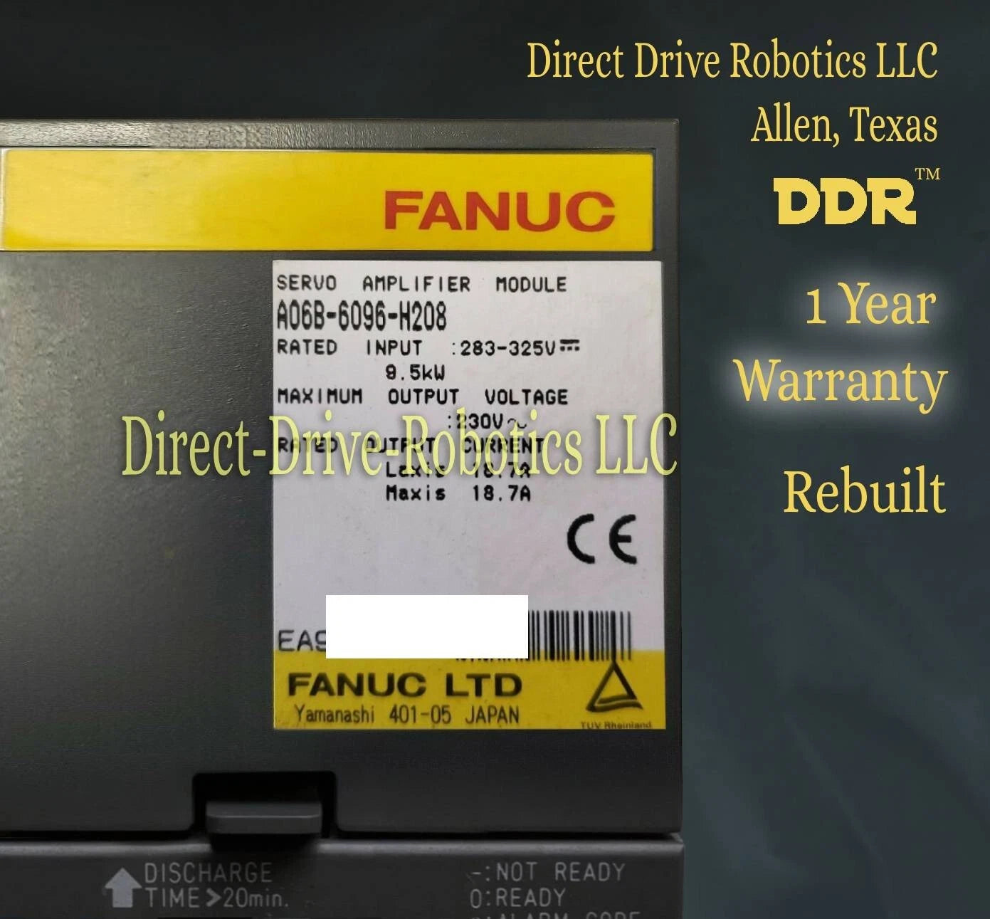 Fanuc A06b-6096-H208 - Rebuilt with warranty