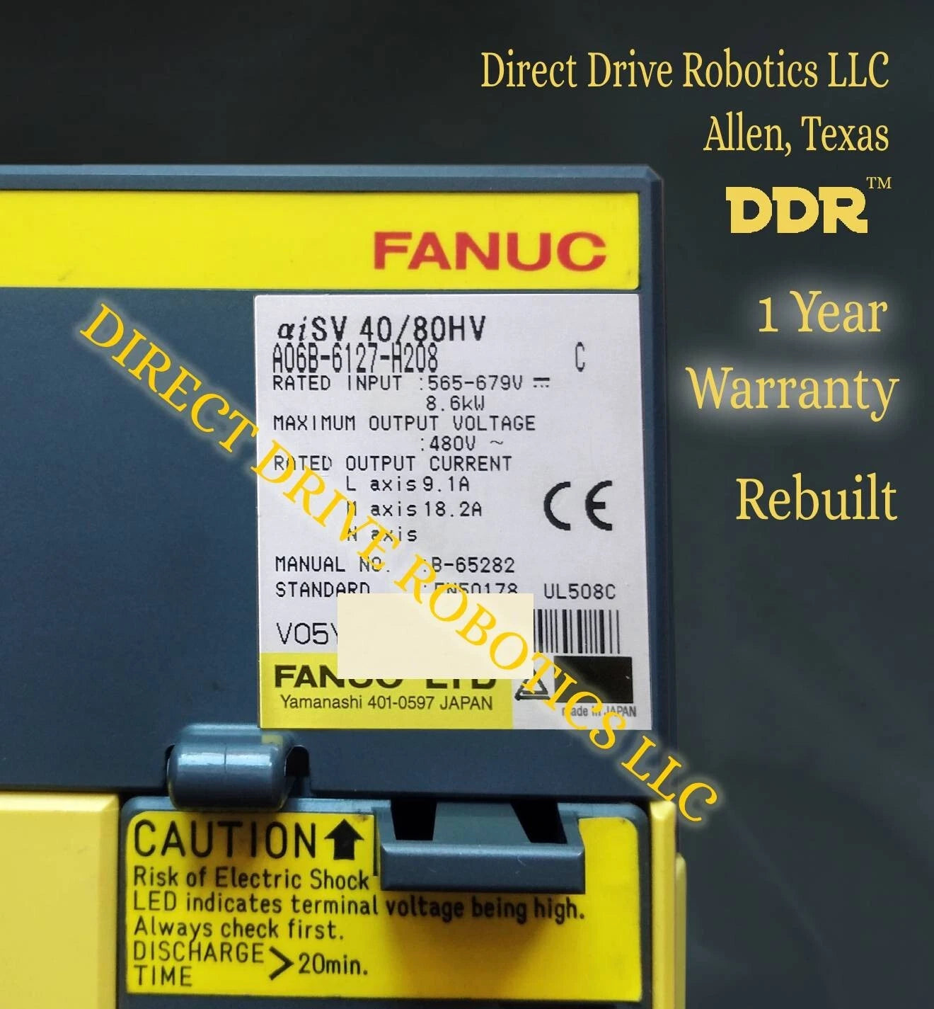Fanuc A06B-6127-H208 - Rebuilt with warranty