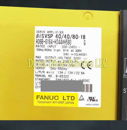 Fanuc A06B-6164-H344#H580 - Rebuilt with warranty