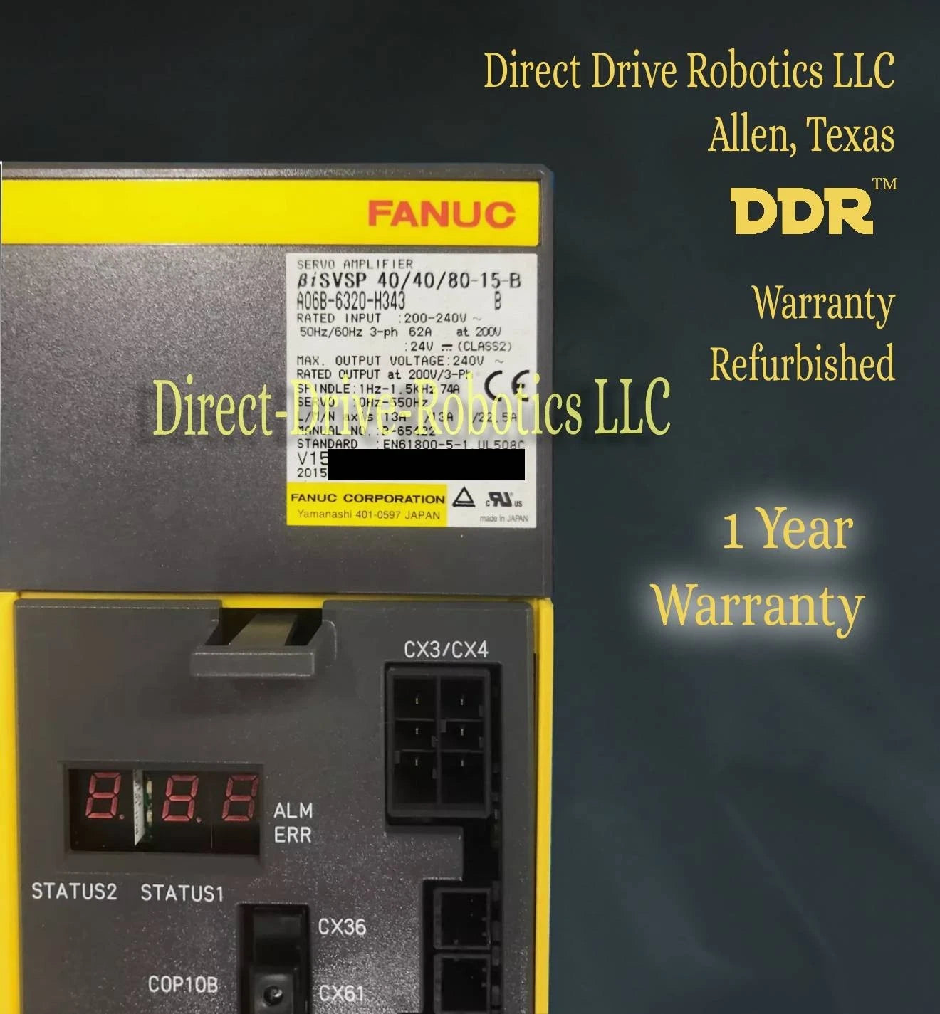 Fanuc A06B-6320-H343 - Rebuilt with warranty