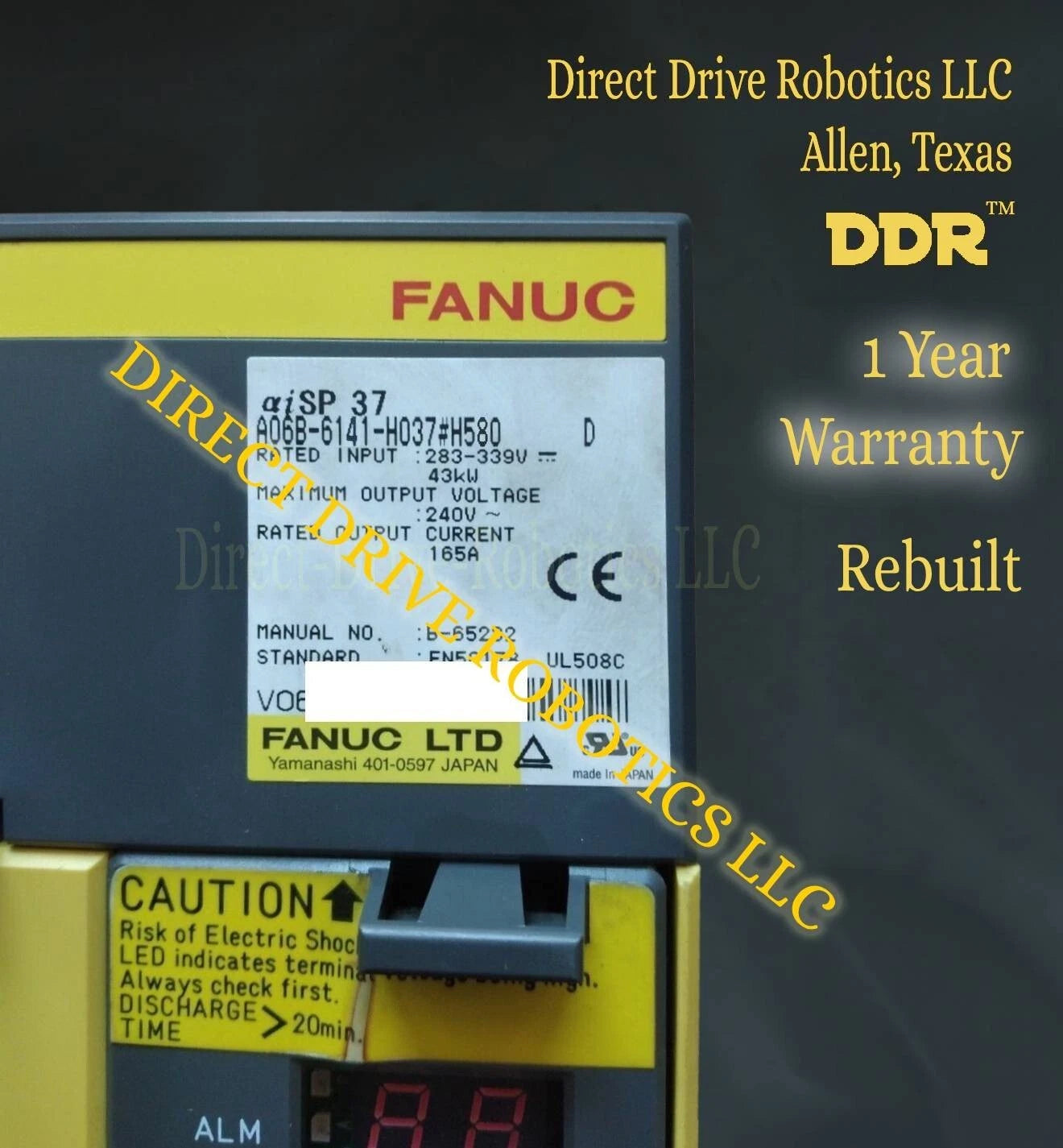 Fanuc A06B-6141-H037#H580 - Rebuilt with warranty