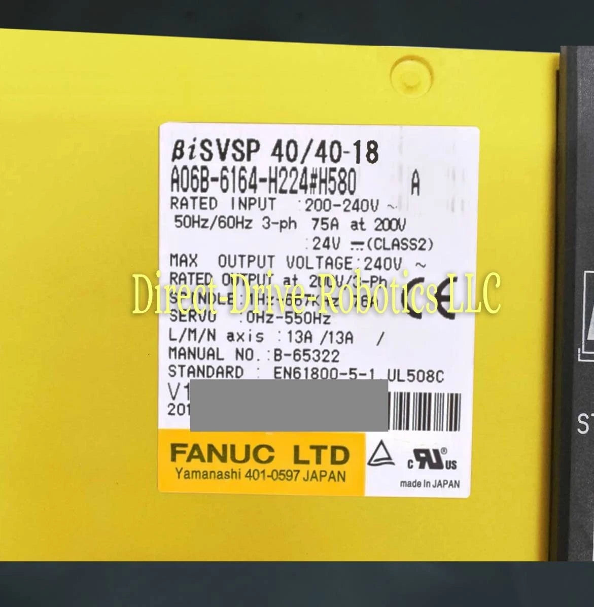 Fanuc A06B-6164-H224#H580 - Rebuilt with warranty