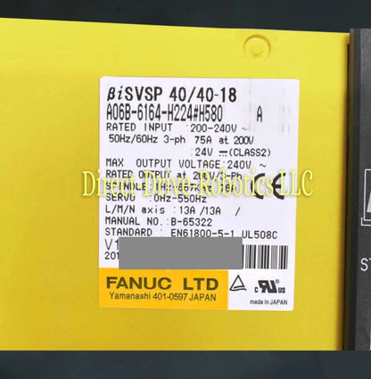 Fanuc A06B-6164-H224#H580 - Rebuilt with warranty