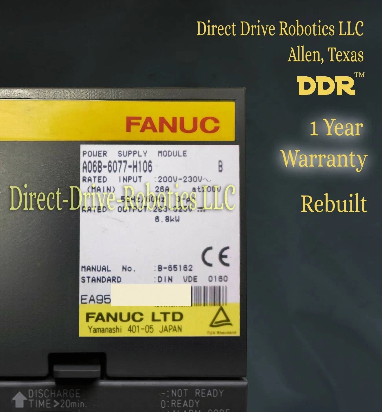 Fanuc A06B-6077-H106 - Rebuilt with warranty