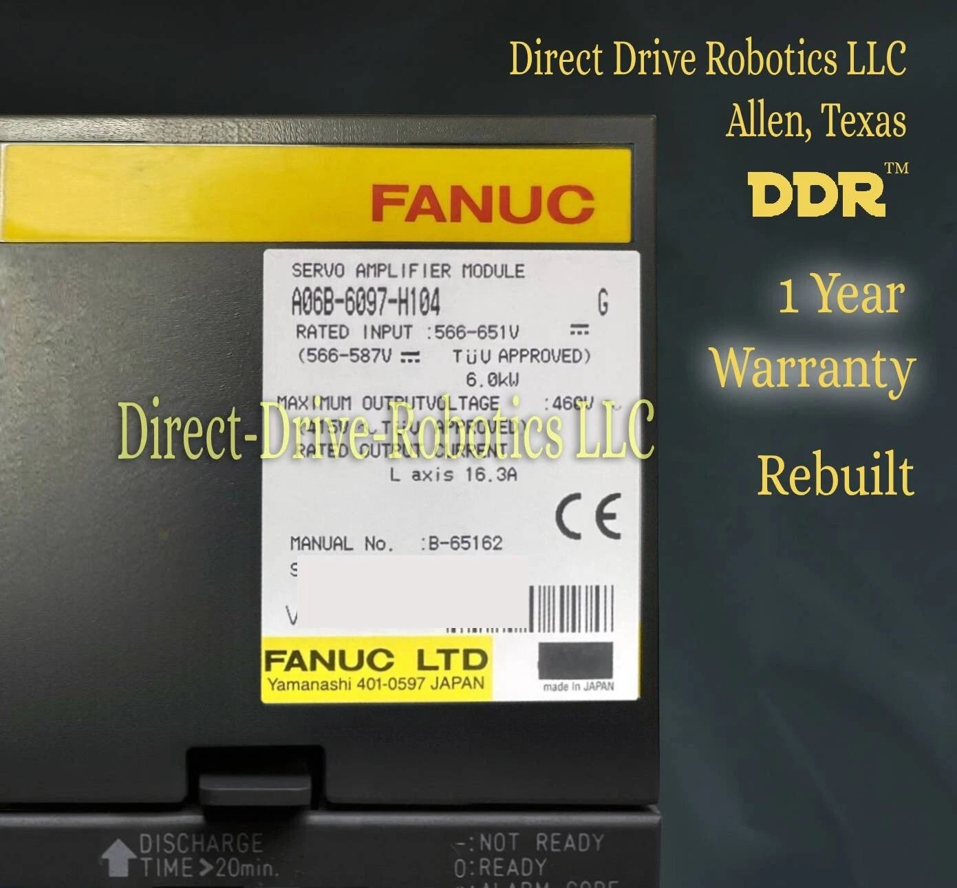 Fanuc A06B-6097-H104 - Rebuilt with warranty
